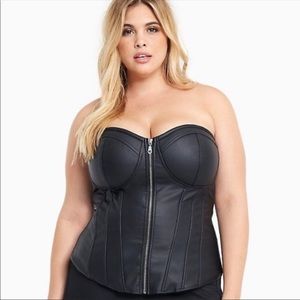 Faux Leather Bustier Size 1 TORRID